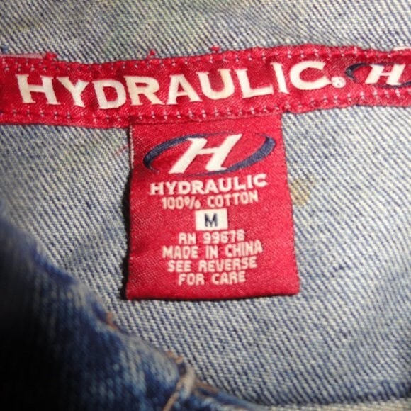 Jean Jacket Denim Back Waist Sz M - Picture 3 of 5